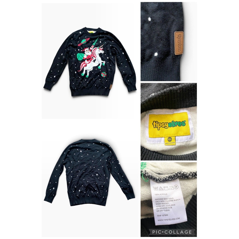 Lot of 5 Mens Christmas Ugly Sweaters Tipsy Elves Trex Star Wars Storm Troopers - Picture 2 of 7